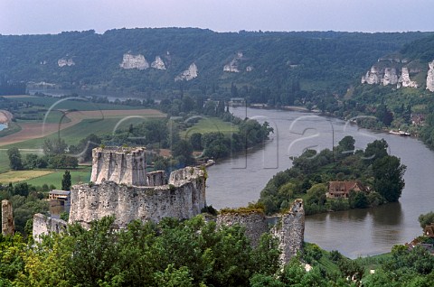 Chteau Gaillard Les Andelys and River  Seine Eure France Haute Normandie