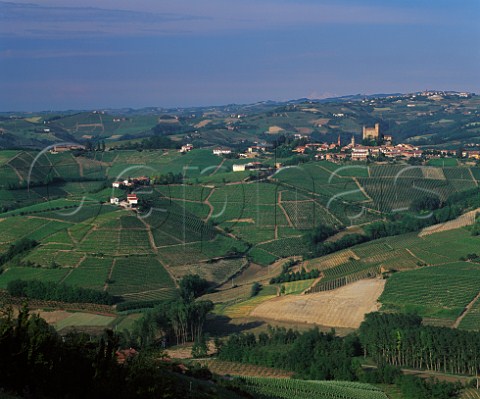Serralunga dAlba with left foreground the   MarencaRivette estate owned by Angelo Gaja from   which comes his Barolo Sperss   Piemonte Italy  Barolo