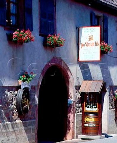 Entrance to cellars of Joseph Straub et Fils  Blienschwiller BasRhin France Alsace