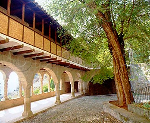 Courtyard at Basilica Virgen de la Pea   Graus Aragon Spain   Somontano
