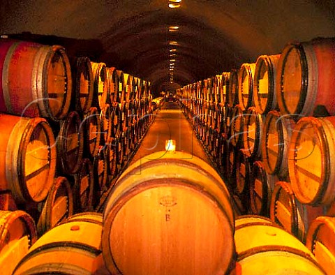 Barrel cellar of Far Niente winery Oakville Napa   Co California