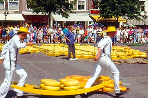 Cheese carrying race Alkmaar   Netherlands