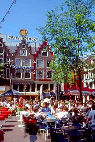 Busy cafes on the Leidseplein   Amsterdam Netherlands