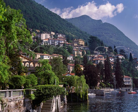 Village of Moltrsio at the southern end of Lake Como Lombardy Italy