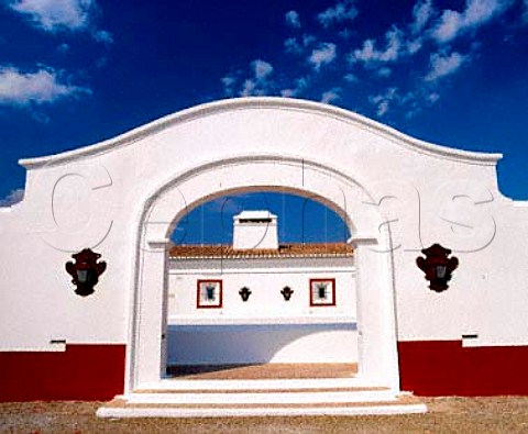 Entrance to the visitor centre and restaurant   of Herdade do Esporao Reguengos de Monsaraz   Portugal  Alentejo