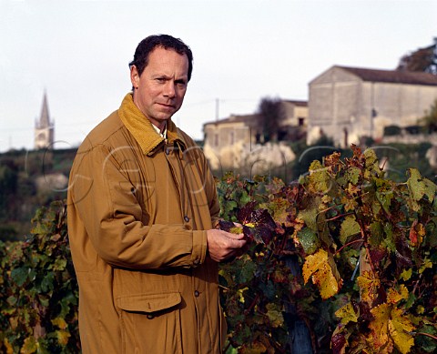 JeanLuc Thunevin in one of the vineyards of Chteau de Valandraud Stmilion Gironde France