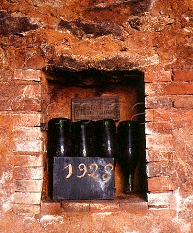 Bottles of 1928 in the wine library of   Champagne Salon Le MesnilsurOger Marne France   Cte des Blancs  Champagne