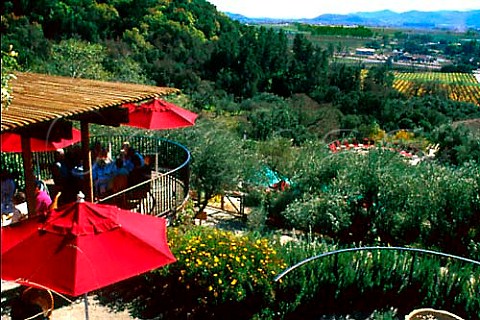 View from the terrace of the   Auberge du Soleil Restaurant Rutherford   Napa Co California