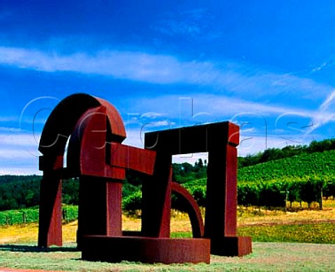 Sculpture in the grounds of Rex Hill Vineyards  Newberg Oregon USA      Willamette Valley AVA
