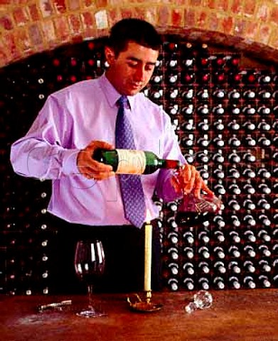 Vincent Gasnier decanting Chteau Cheval Blanc 1970  Stmilion  Bordeaux