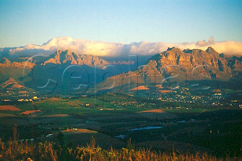 Simonsberg and Groot Drakenstein   mountains Stellenbosch South Africa