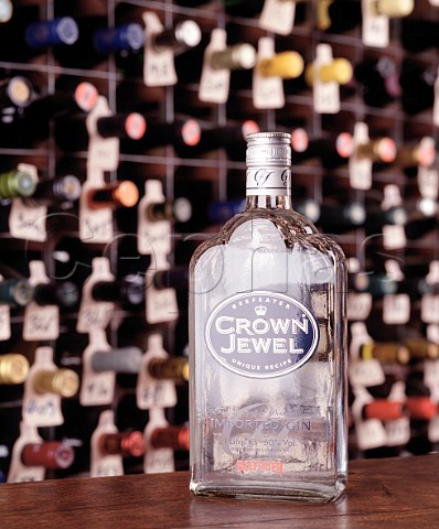 Bottle of Beefeater Crown Jewel Gin   in the wine cellar of the Hotel du Vin Bristol