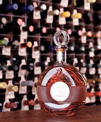 Bottle of Renault Carte dArgent Cognac   in the wine cellar of the Hotel du Vin Bristol