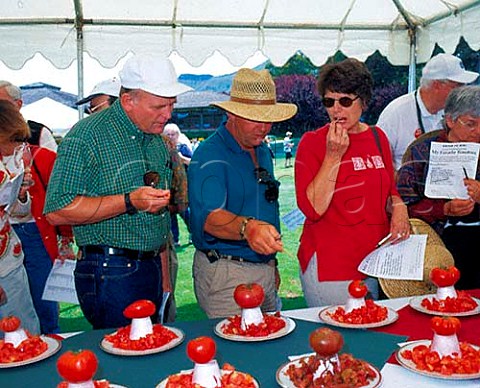 Heirloom Tomato Tasting Festival held annually at   Kendall Jackson Winery Sonoma Co California