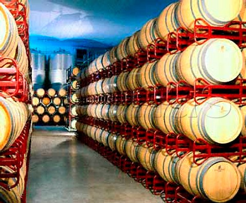 Barrel cellar of Bodegas Ochoa Olite   Navarra Spain    Navarra