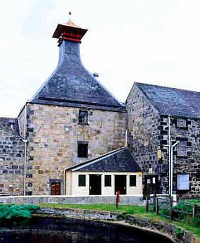 Pagoda of the old malt kiln of Cardhu whisky   distillery Knockando Moray Scotland