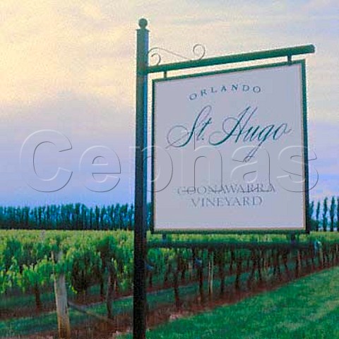 Sign for Orlandos St Hugo vineyard   Coonawarra South Australia