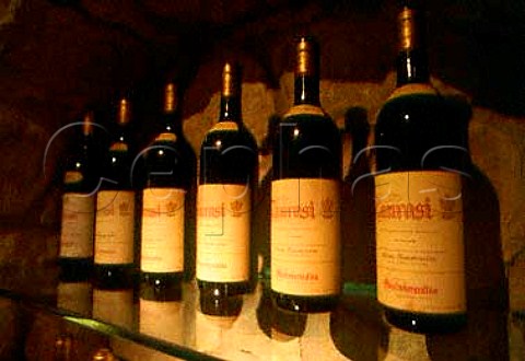 Bottles of 1979 Taurasi in the tasting   room of Mastroberardino   Atripaldi Campania Italy