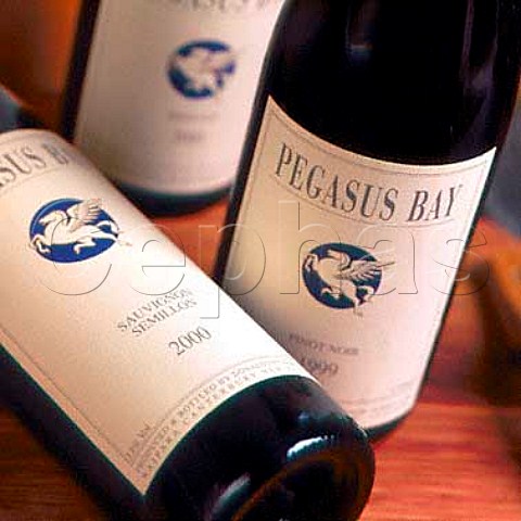 Bottles of Pegasus Bay wines   Waipara New Zealand