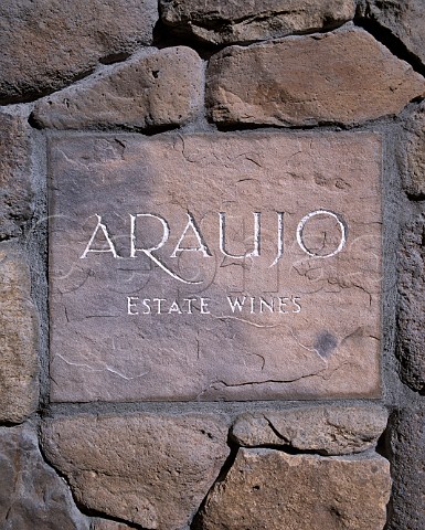 Sign for Araujo Estate Calistoga Napa Valley  California