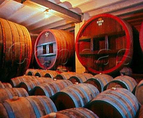 Barrels and barriques in the cellars of   Los Cerros de San Juan Colonia Uruguay