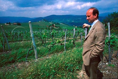 Lamberto Frescobaldi in his Montesodi   vineyard Pelago near Pontassieve   Tuscany Italy    Chianti Rufina
