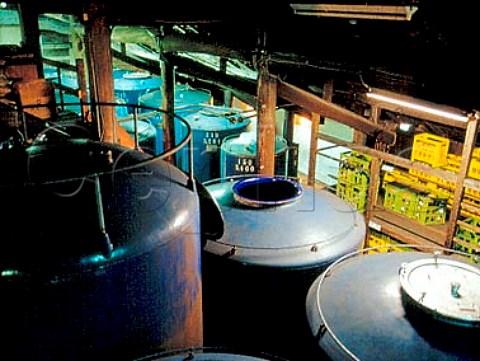 Storage tanks in the traditional part of Sawanoi   Sake Brewery Sawai Tokyo
