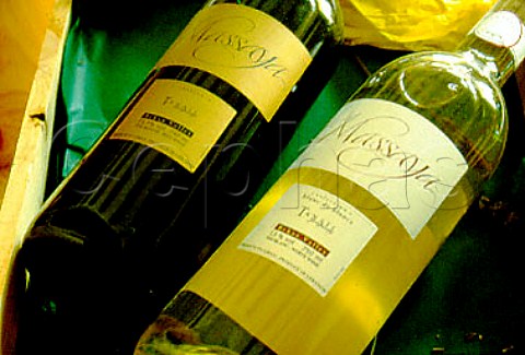 Bottles of Massaya wine made by   Tanal Property in the Bekaa Valley   Lebanon
