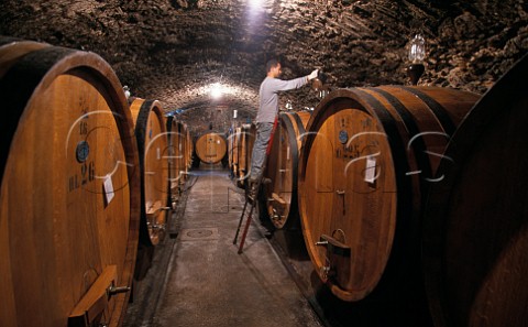Botti in the fermentation cellar of Castello di Cacchiano   Monti in Chianti Tuscany Italy    Chianti Classico