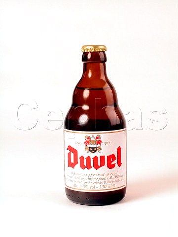 Bottle of Duvel beer Belgium