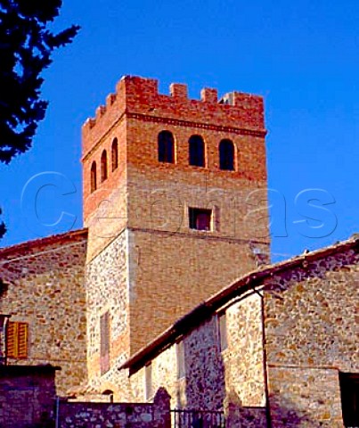 The tower of Tenuta di Collosorbo   near Castelnuovo dell Abate Tuscany Italy  Brunello di Montalcino