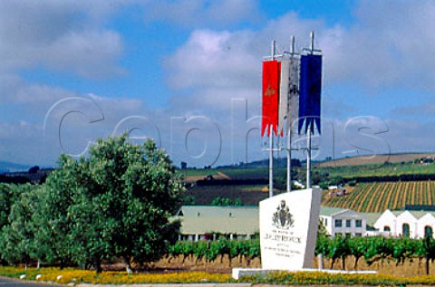 Entrance to wine estate of JC Le Roux   Stellenbosch South Africa