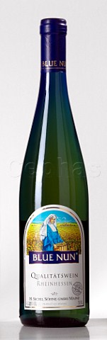 Bottle of Blue Nun German white wine
