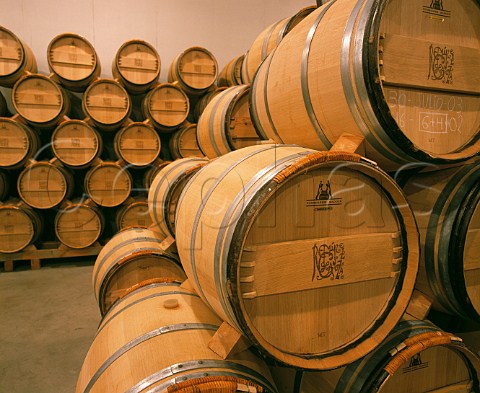 New French oak barrels from Tonnellerie Radoux in cellar of Fernando Remrez de Ganuza Samaniego Alava Spain Rioja Alavesa