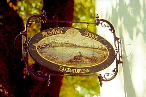 Sign on the Hunting Lodge of   La Centuriona winery Gavi   Piemonte Italy