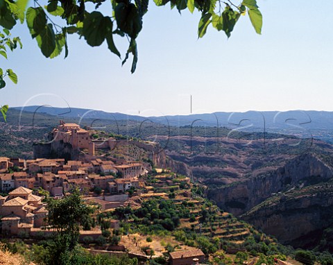 Ancient Moorish village of Alquzar in the foothills of the Pyrnes north of Barbastro Aragon Spain DO Somontano