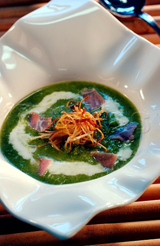 Eel and herb soup