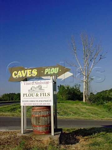 Signs outside a winery at Amboise   IndreetLoire France  Touraine