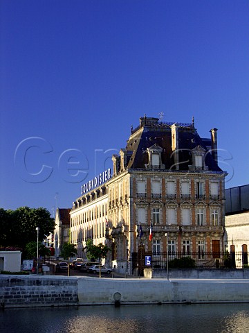 The Courvoisier premises by the Charente River in   Jarnac Charente France Cognac