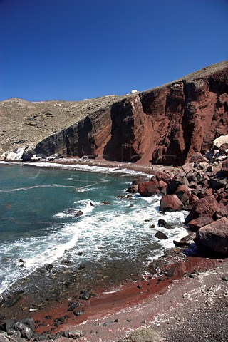 Red Beach on Kokkini Bay near Akrotiri Santorini   Cyclades Islands Greece