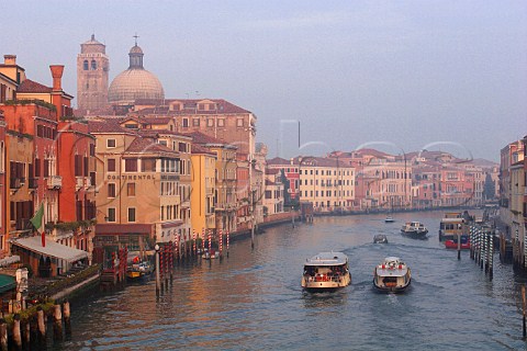 Grand Canal by the railway station Venice Italy