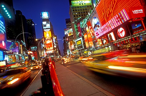 Times Square at night New York USA