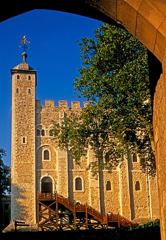 Tower of London viewed through arch London England