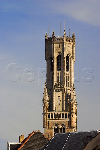 Octagonal bell tower Brugge Belgium
