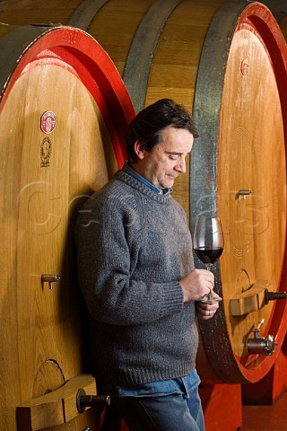 Luciano Pira winemaker of Schiavenza Serralunga   dAlba Piemonte Italy Barolo