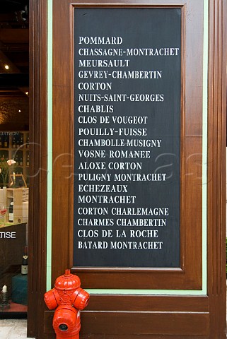 Exterior of JeanLuc Aegerter wine shop Rue Carnot   Beaune Cte dOr France