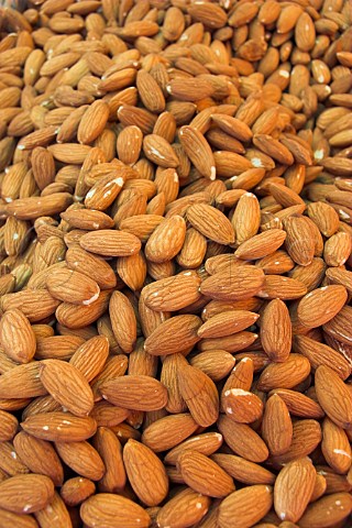 Almonds on sale at the French Market   WaltononThames Surrey England