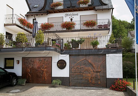 Decorative cellar doors of a guest house Graach   Schferei Mosel Germany