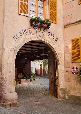 Entrance to Domaine Armand Gilg winery   Mittelbergheim BasRhin France  Alsace