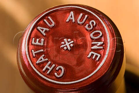 Capsule on bottle of Chteau Ausone Saintmilion   Gironde France Stmilion  Bordeaux